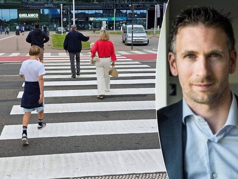 Stef Willems van verkeersinstituut Vias (rechts): “De meeste automobilisten weten dat ze voorrang moeten verlenen aan overstekende voetgangers.”