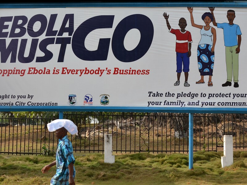 Monrovia in februari vorig jaar. In mei 2015 verklaarde de Wereld Gezondheidsorganisatie dat Liberia vrij van ebola was. Meer dan 4.700 mensen bezweken door de ziekte in het West-Afrikaanse land.