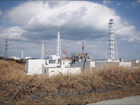 De rampcentrale van Fukushima.