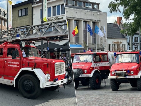 Historische brandweerwagens trekken door Turnhout: stoet brengt verleden opnieuw tot leven