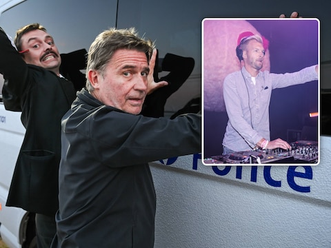 Gover Meit en Erik Van Looy. Inzet: Ruben Van Gucht tijdens dj-set.