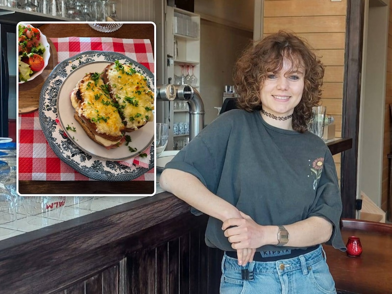 Noor Verburgh is het gezicht van eet- en kunstcafé EuropArt., Inzet: Croque à l’ancienne