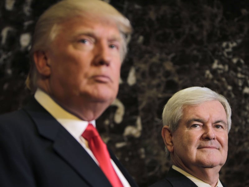 Donald Trump en Newt Gingrich.
