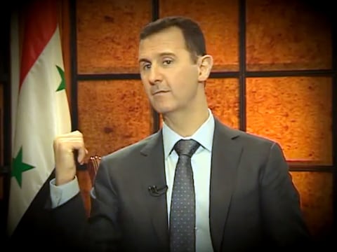 Assad tijdens zijn interview op de Turkse tv.