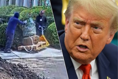KIJK. ‘Detective’ Trump ontdekt schade in gerenoveerde Rose Garden: “Vandalisme of domheid?”