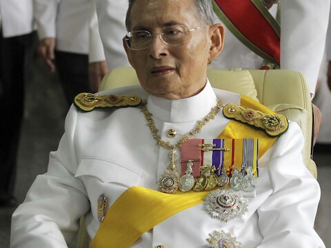 Koning Bhumibol van Thailand.