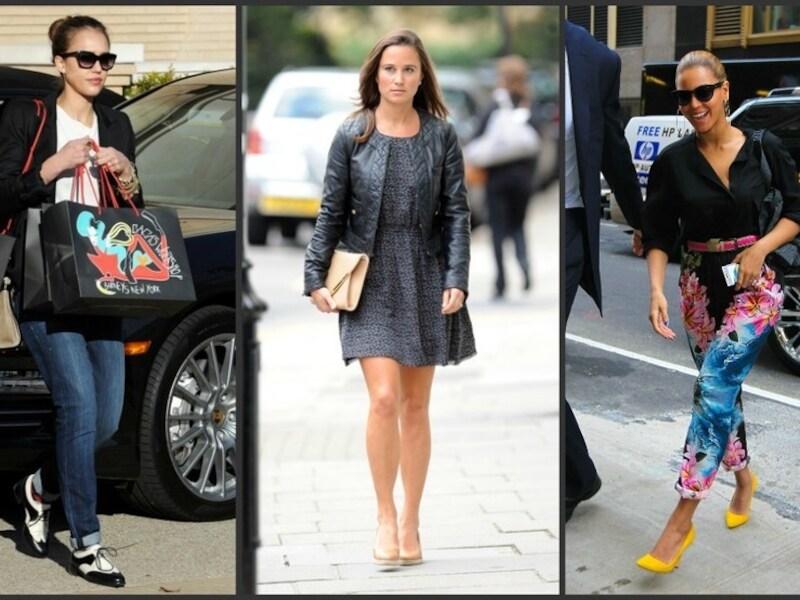 Jessica Alba met 'spectators', Pippa Middleton met beige pumps en Beyoncé met knalgele schoenen