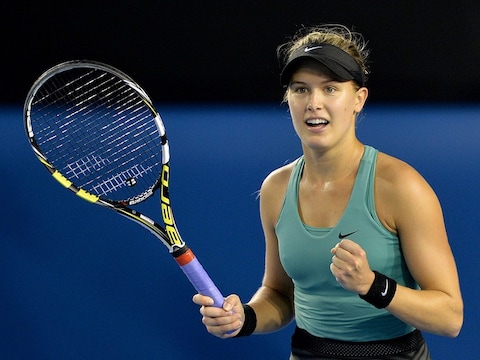 De knappe Canadese Eugenie Bouchard won tegen de plaatselijke heldin Casey Dellacqua.
