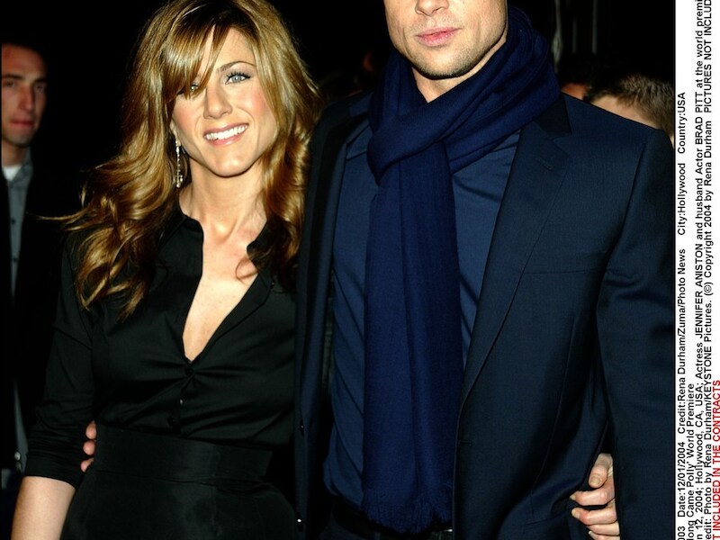 Jennifer Aniston en Brad Pitt in 2004.