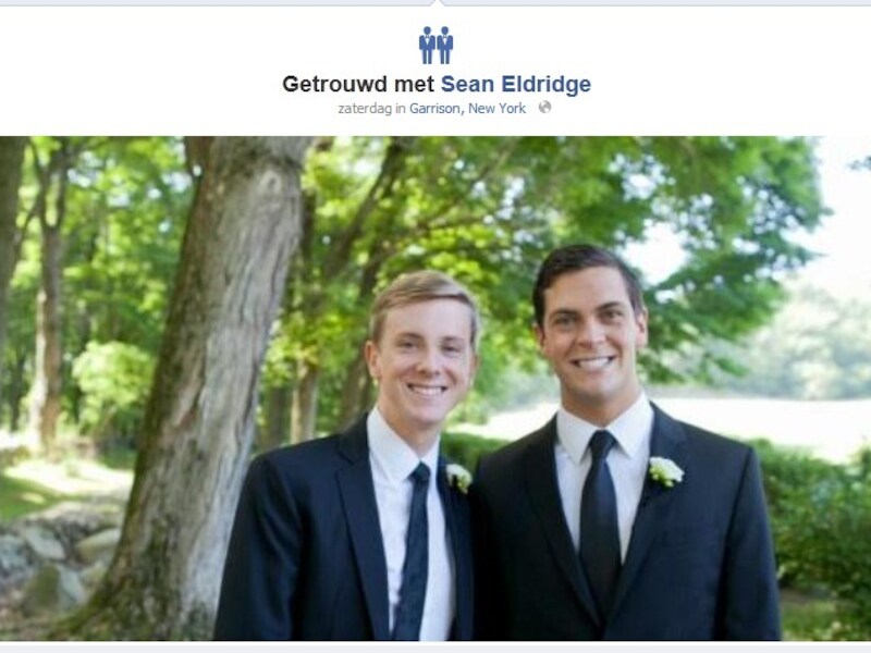 Chris Hughes en Sean Eldridge zijn ook op Facebook in de echt verbonden.
