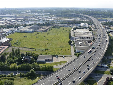 Het viaduct van Vilvoorde waar Uplace zou moeten komen.