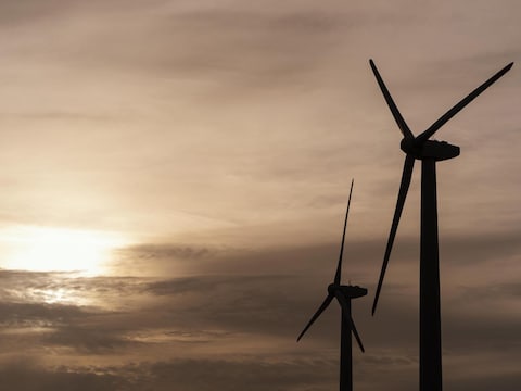 Illustratie windturbine. 
