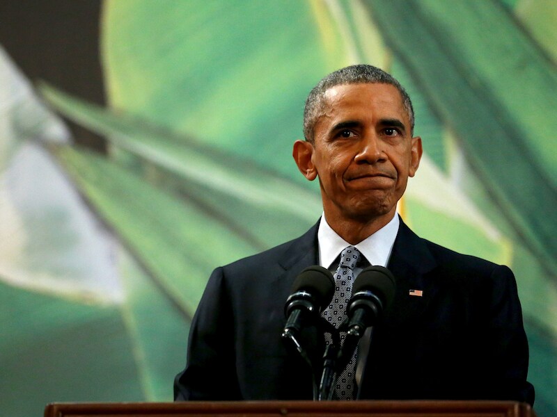 President Barack Obama reageert in Manila op de uitspraken van het Amerikaanse congres.
