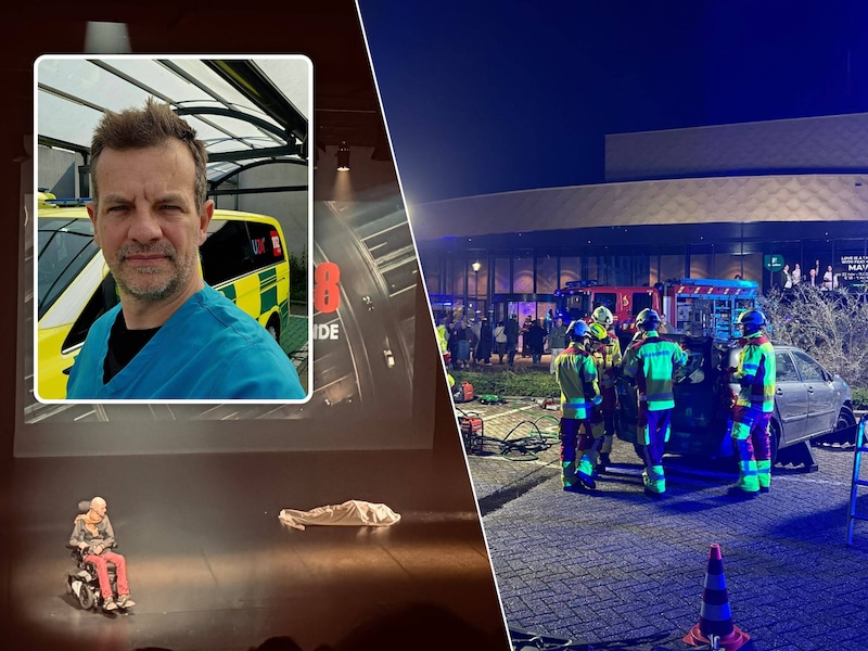 Het stuk grijpt je van de eerste seconde bij de keel en laat maar sporadisch even los met een vleugje humor, Buiten ging het om een oefening, maar de situatie was even echt als de verhalen binnen., Inzet: Stef Vanlee, acteur bekend van onder andere Familie en Dertigers, maar vooral MUG-verpleegkundige in het traumacentrum van het UZA - Universitair Ziekenhuis Antwerpen schreef onder andere het boek 112 verhalen en trekt nu rond met de voorstelling “fractie van een seconde”