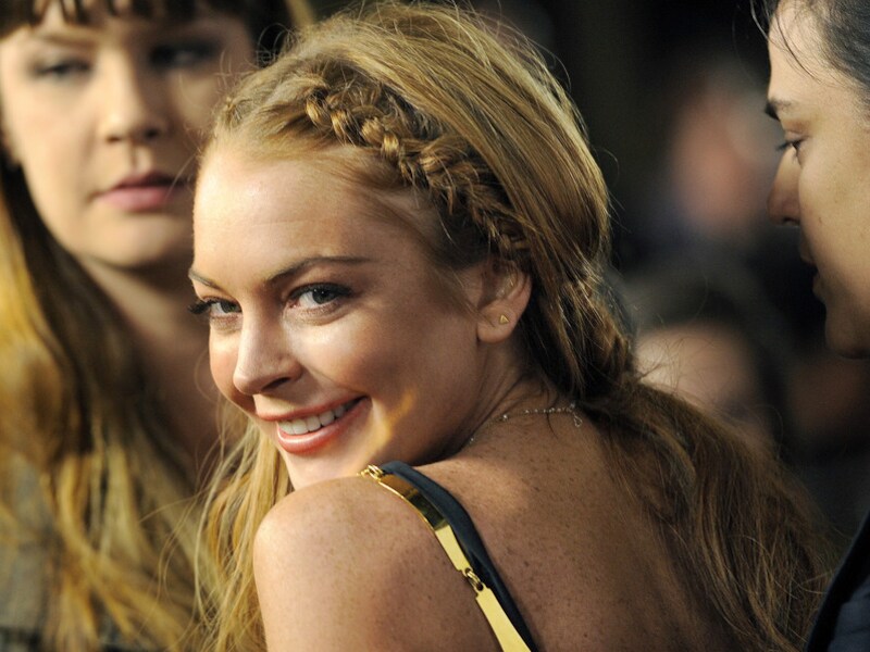 Lindsay Lohan vorige maand bij de première van Scary Movie V in Los Angeles.
