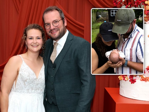 Jidse en Jorina op het ‘Blind getrouwd’-feest