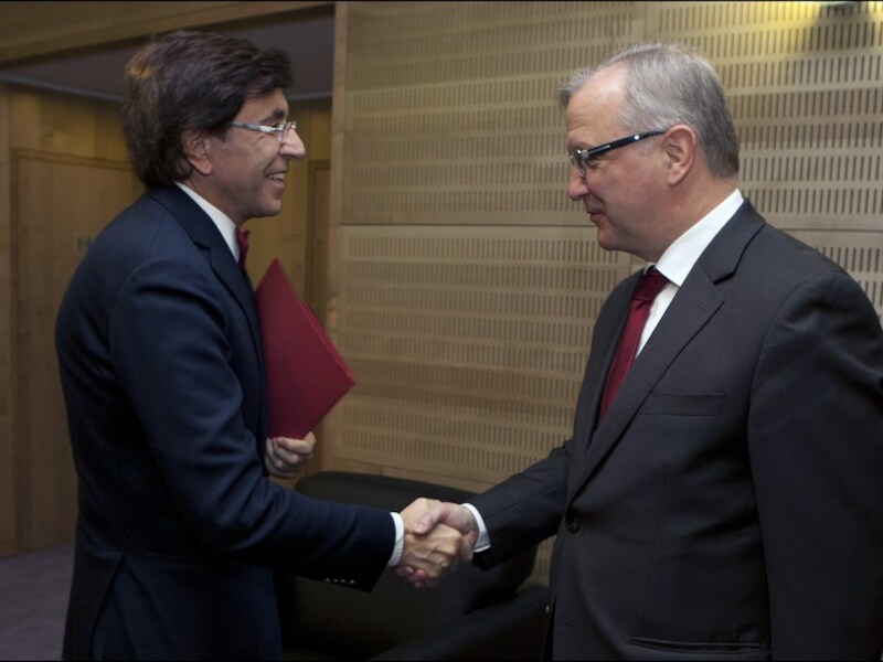 Elio Di Rupo en Olli Rehn.