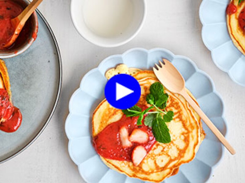 Ideaal voor een zondagse brunch: luchtige yoghurtpannenkoekjes 
