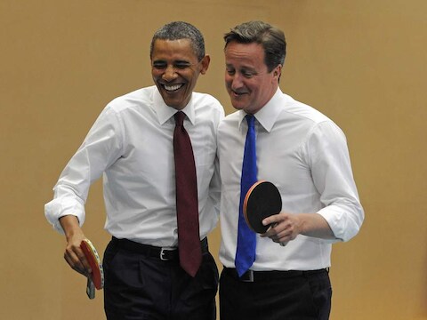 Obama en David Cameron.