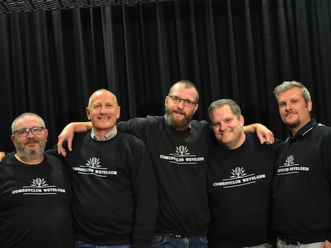 De organisatoren achter de Comedyclub Levensboom in Wevelgem. 