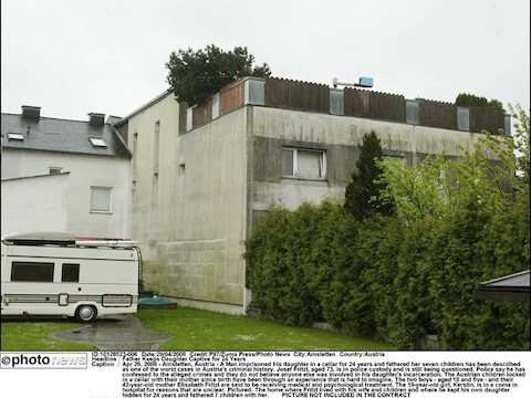 Het huis van Josef Fritzl in Amstetten.