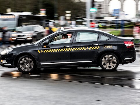 Een taxi in Brussel