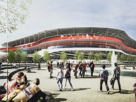 Het Eurostadion zou klaar moeten zijn voor het EK 2020.