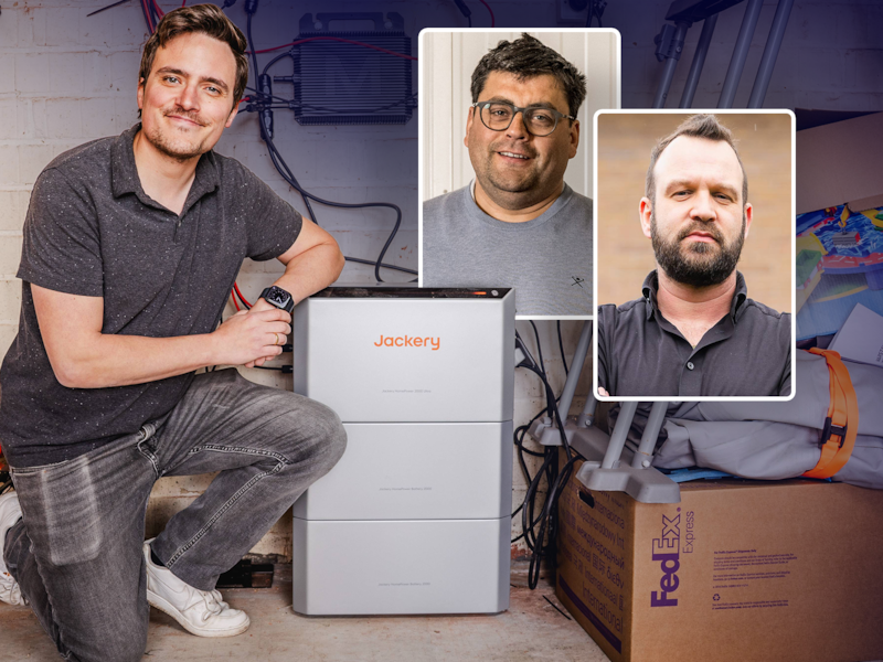 Vincent Verbist, Simon Vervisch en Bram Janssens kozen net op tijd voor een thuisbatterij.