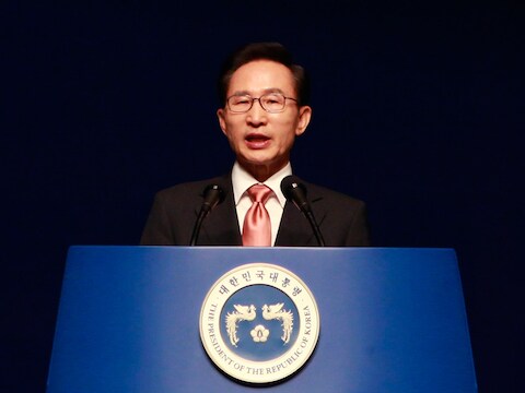 De Zuid-Koreaanse president Lee Myung Bak
