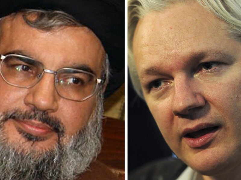 Hassan Nasrallah en Julian Assange.