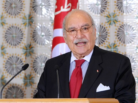 Foued Mebazaa, de Tunesische president ad interim.