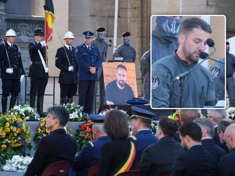Collega (inzet) van Nordine El Talbi bracht een persoonlijk eerbetoon.