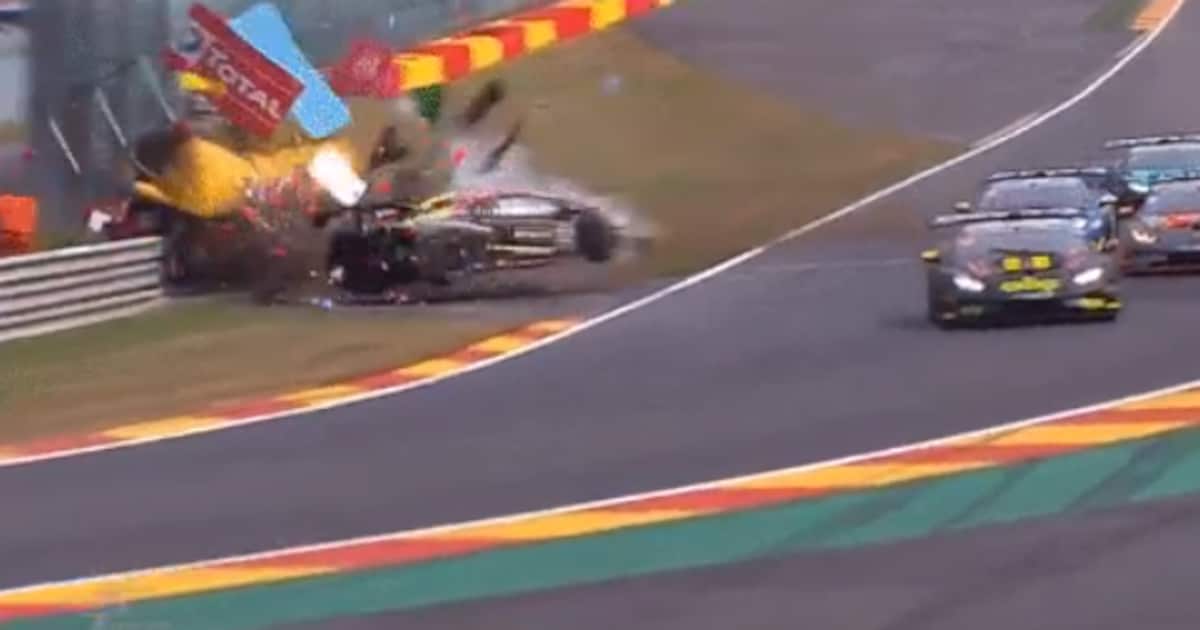 Gruwelijke crash op Spa-Francorchamps: coureur en steward als bij ...