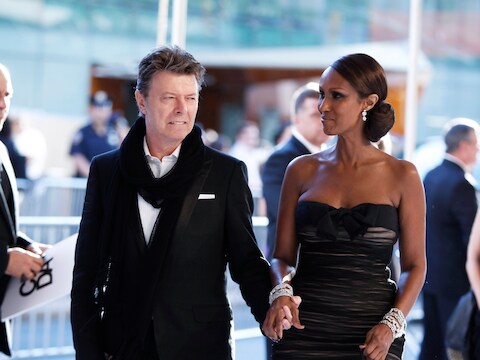 David Bowie met vrouw Iman.