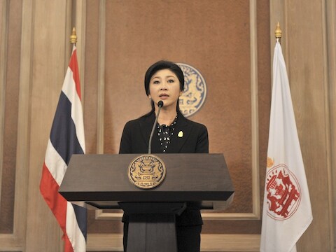 De Thaise premier Yingluck Shinawatra.