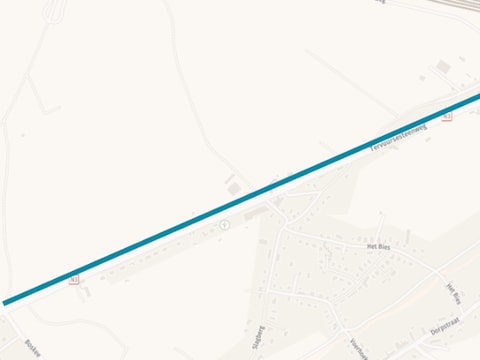 Tracé van de werken tussen de Baanakkerweg en de Everbergsesteenweg