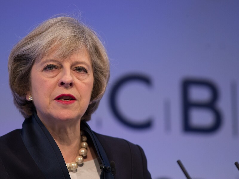 De Britse premier Theresa May.