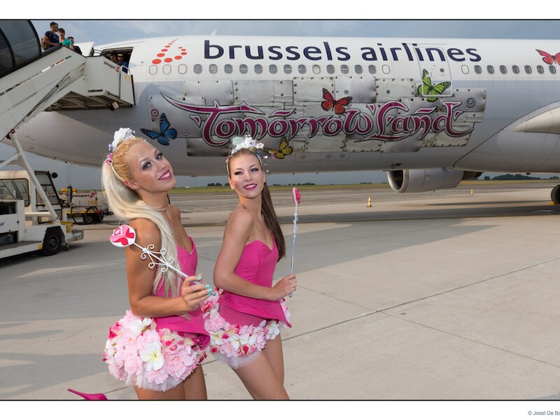 Ook vorig jaar verzorgde Brussels Airlines speciale vluchten voor Tomorrowland.