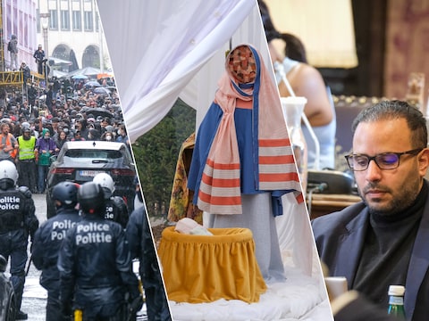 Betoging van scholieren tegen politiegeweld, de controversiële kerststal en Lotfi Mostefa, spilfiguur in het dossier van de Anderlechtse Haard.