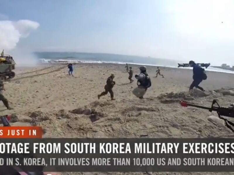 De VS en Zuid-Korea pakten hun gezamenlijke oefening groots aan.
