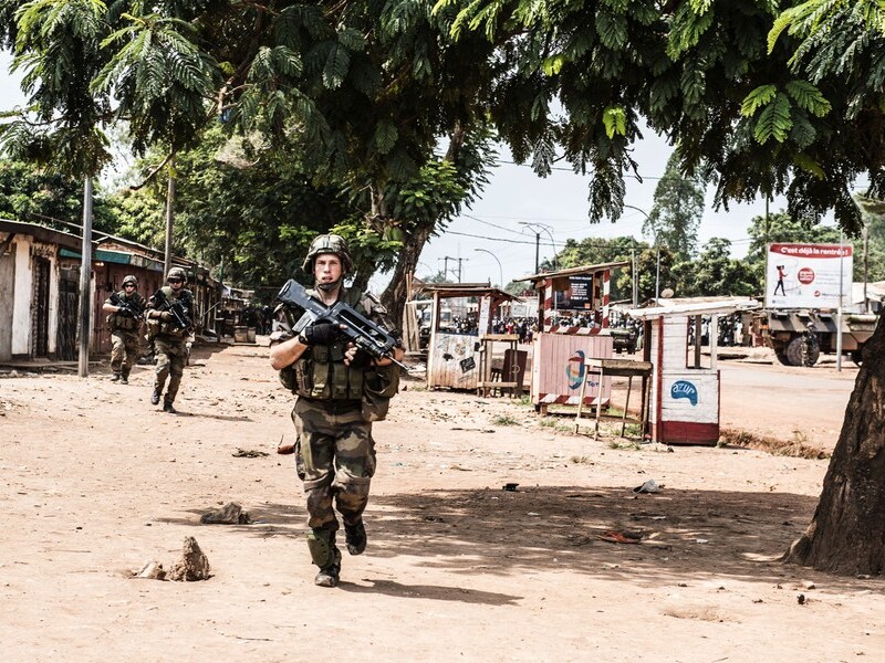 Franse troepen in de Centraal-Afrikaanse Republiek.