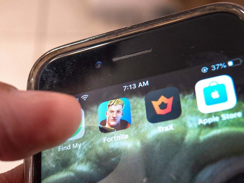 Beeld ter illustratie. De ‘Fortnite’-app op een iPhone. 