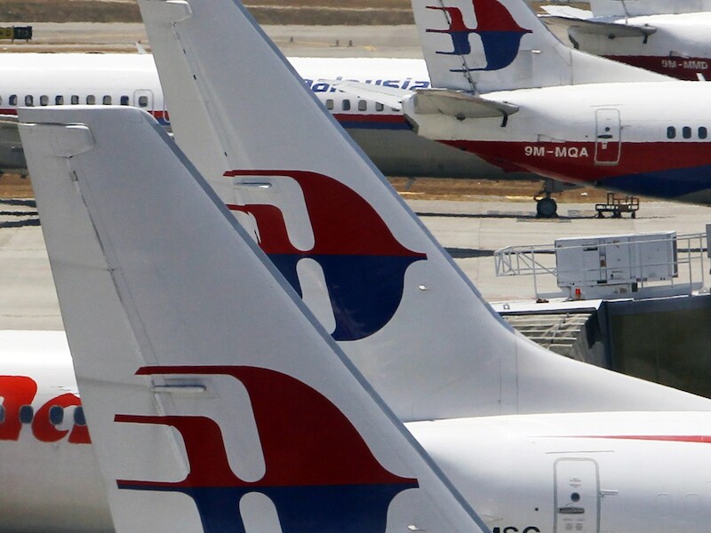 Vliegtuigen van Malaysia Airlines op het tarmac.