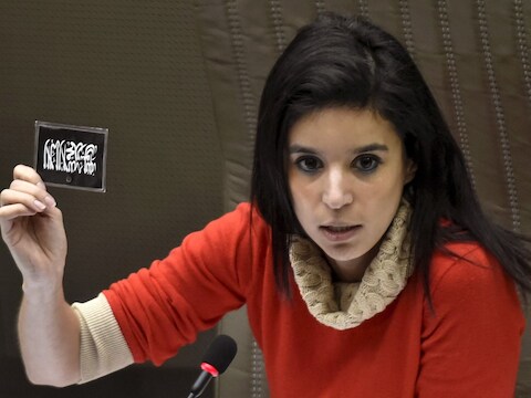 Nadia Sminate van N-VA mengde zich in het debat over radicalisering vandaag.