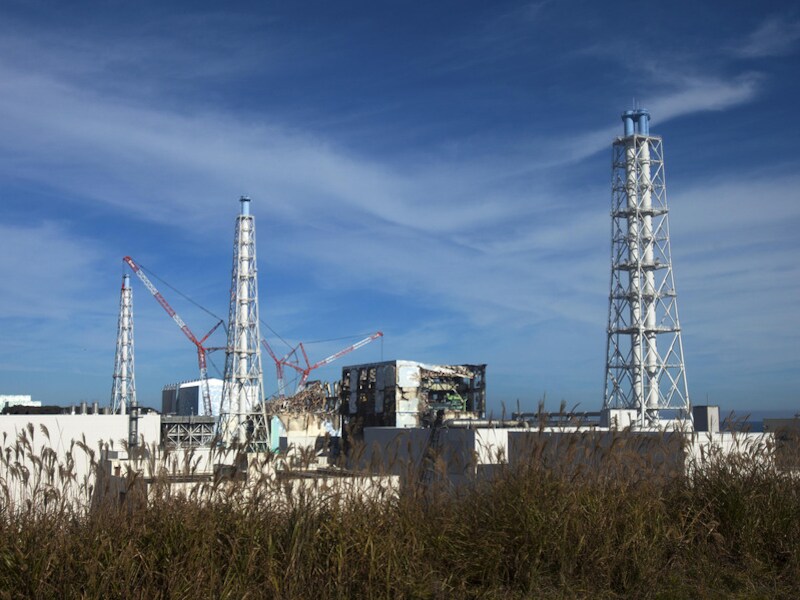 De verwoeste kerncentrale van Fukushima.