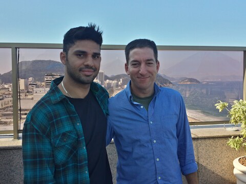Glenn Greenwald (rechts) met zijn echtgenoot David Michael Miranda.