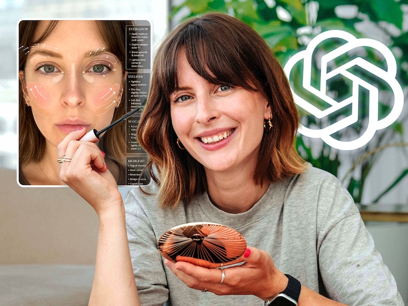 Beautyredactrice Sophie laat ChatGPT haar make-up bepalen: hoe mooi is het resultaat? “Plots zit de oogschaduw in mijn wenkbrauw”