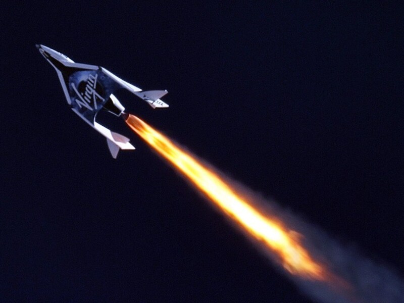 De SpaceShipTwo van Virgin Galactic