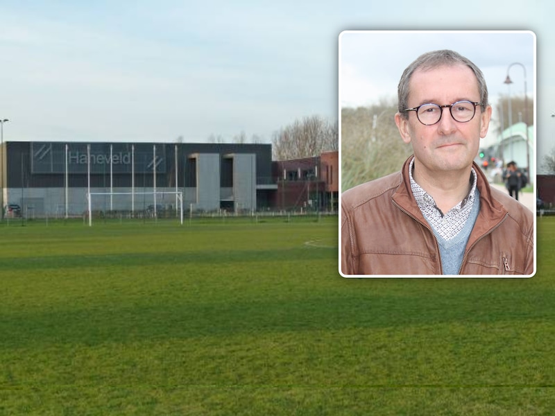 De sporthal Haneveld in De Haan, Inzet: schepen van sport Peter Breemersch
