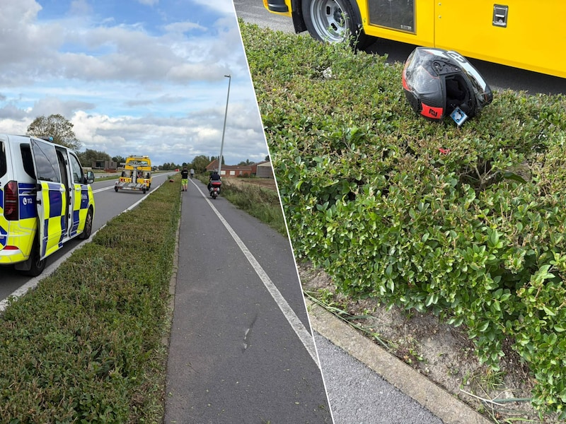 Motard (40) uit Blankenberge in kritieke toestand na val in gracht in Gistel